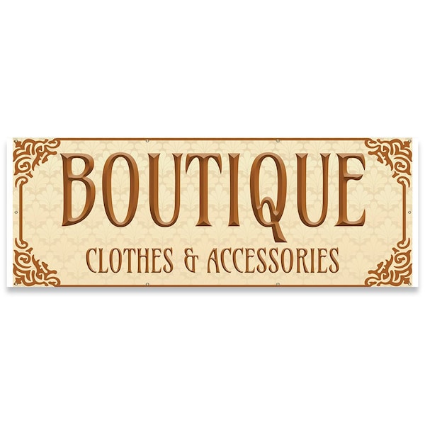 Boutique Clothes & Accessories Banner Concession Stand Food Truck Single Sided